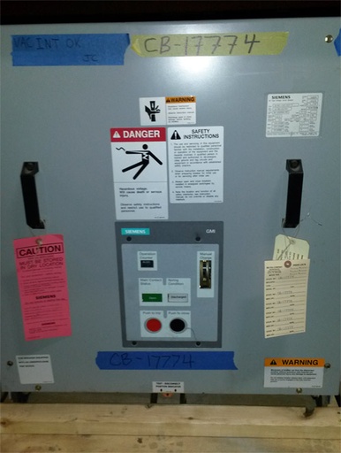 1200 Amp, SIEMENS, 15-GMI-1000-1200-77, 15 KV, 2001, 125 VDC, D/O:1