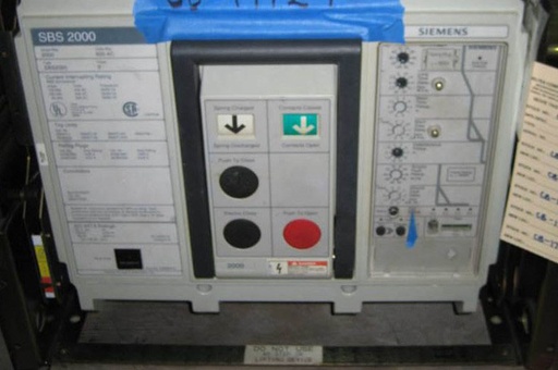 2000 Amp, SIEMENS, SBS2020, 480 V., ELECTRICALLY OPERATED, STATIONARY MNT, LSIG
