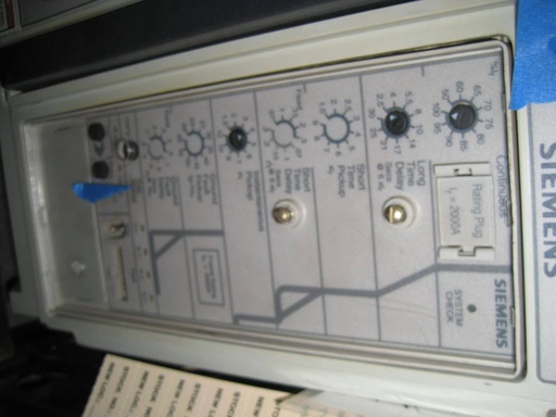 2000 Amp, SIEMENS, SBS2020, 480 V., ELECTRICALLY OPERATED, STATIONARY MNT, LSIG