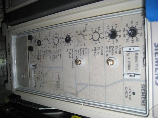 2000 Amp, SIEMENS, SBS2020, 480 V., ELECTRICALLY OPERATED, STATIONARY MNT, LSIG