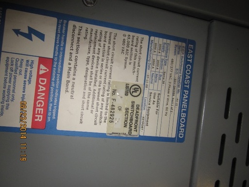 2000 Amp, SIEMENS, WLS2F320, 480 V., MO/SM, LSIG, 65KA, UL Listed