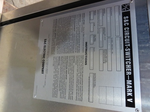 1600 Amp, S & C, No. CS-1A, 138 KV., 2000, MOTOR OPERATOR FOR MARK V SWITCHER