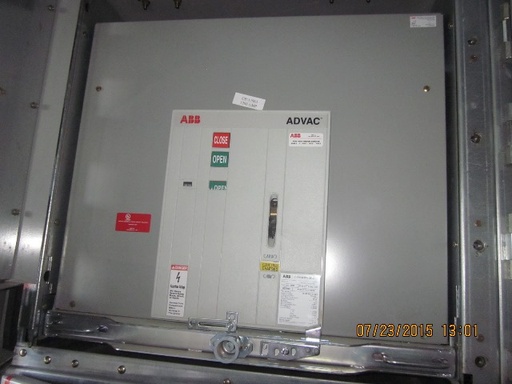 1200 Amp, ABB, ADVAC, 15 KV, 125 CLOSE & TRIP, UNUSED:1