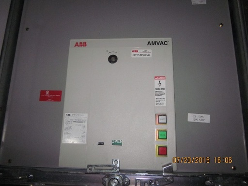 1200 Amp, ABB, AMVAC, 4160 V., 2009, ELECTRICALLY OPERATED, UNUSED:1