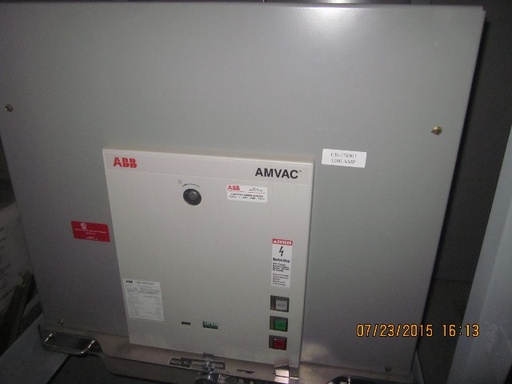 1200 Amp, ABB, AMVAC, 4160 V., 2009, ELECTRICALLY OPERATED, UNUSED:1