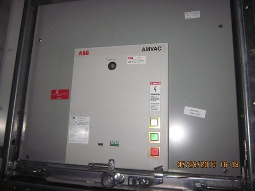 1200 Amp, ABB, AMVAC, 4760 V., 2009, ELECTRICALLY OPERATED, UNUSED:1