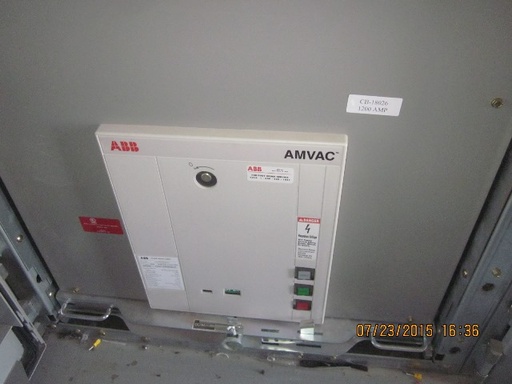 1200 Amp, ABB, AMVAC, 4160 V., 2009, ELECTRICALLY OPERATED, UNUSED:1