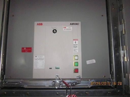 1200 Amp, ABB, AMVAC, 4160 V., 2009, ELECTRICALLY OPERATED, UNUSED:1