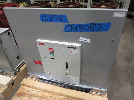 1200 Amp, ABB, ADVAC, 15 KV, 125 CLOSE & TRIP, UNUSED:1
