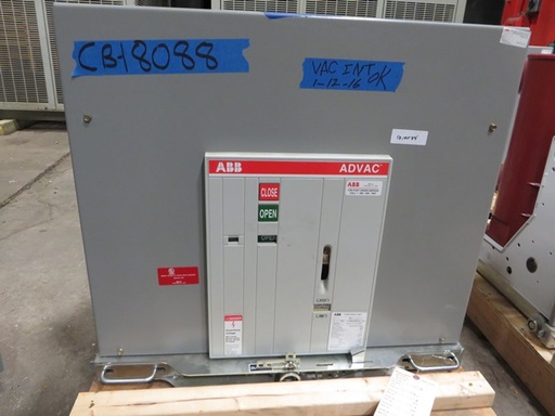 1200 Amp, ABB, ADVAC, 15 KV, 125 CLOSE & TRIP, UNUSED:1