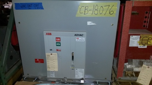 3000 Amp, ABB, ADVAC, 4160 V., 2009, 125 VDC CLOSE & TRIP, UNUSED:1