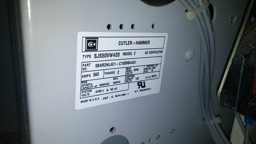 500 HP CUTLER HAMMER REDUCED VOLTAGE, 4160 V, SJS50VW420 & SJS50VW430