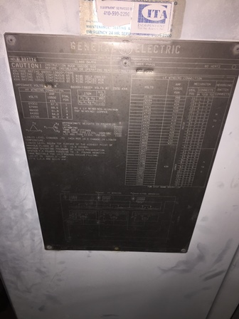 7500/9375/10500 KVA, Pri 66000 D, Sec 13800Y/7960, GE LTC SUB, AL-AL, 55/65: