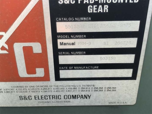 600 Amp, S&C, No. PMH-9, 15000 V., OUTDOOR SWITCH, ** PARTS SWITCH **: