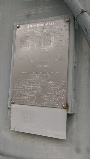 5000/5600 KVA, Pri 26400 D, Sec 4160Y/2400, SIEMENS-ALLIS, LV OIL SWITCH