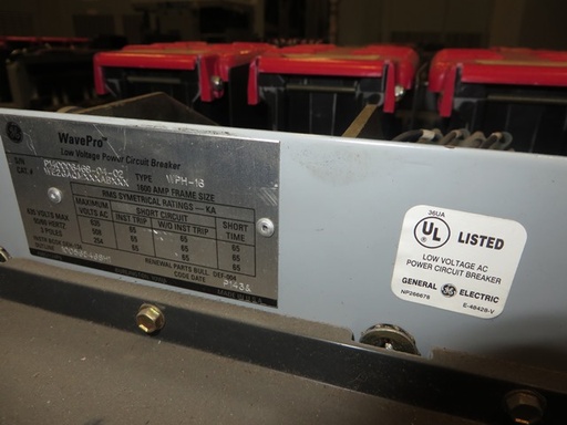 1600 Amp, GE, WAVEPRO WPH-16, 480 V.,MANUALLY OPERATED, DRAW-OUT