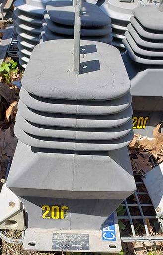 34500 V ABB TYPE KOR-20 CURRENT TRANSFORMER, 1200:5 RATIO, STYLE 7524A22G21