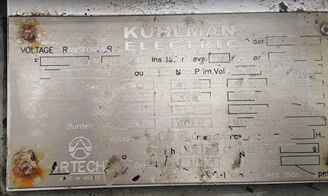 KUHLMAN ARTECHE POTENTIAL TRANSFORMER, 138/230 KV, 2004, 1200:1/2000:1, UNUSED:1