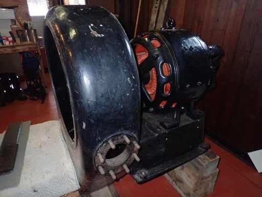 9 KW, PELTON HYDRO TURBINE W/ 110 VDC GENERATOR, 1000/650 RPM; -1