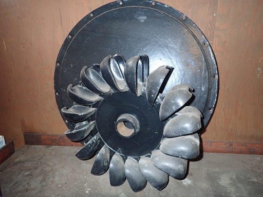 9 KW, PELTON HYDRO TURBINE W/ 110 VDC GENERATOR, 1000/650 RPM; -1