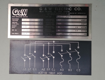 600 Amp, G & W, No. FPRAM33-376F-40PI, 15500 V., FUSED, 3-WAY GAS