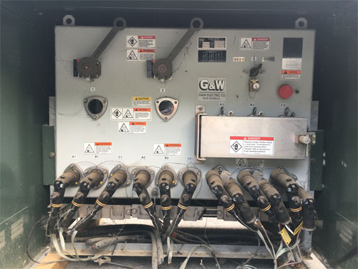 600 Amp, G & W, No. FPRAM33-376F-40PI, 15500 V., FUSED, 3-WAY GAS