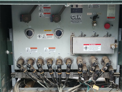 600 Amp, G & W, No. FPRAM33-376F-40PI, 15500 V., FUSED, 3-WAY GAS