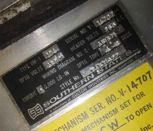 SOUTHERN STATES, No. VM1-104, 48 VDC, CONTROLLER, STYLE 24371922:1