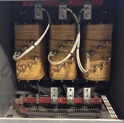 225 KVA, Pri 480 D, Sec 240 D/120 (SINGLE PHASE LIGHTING TAP), INDOOR DRY TYPE
