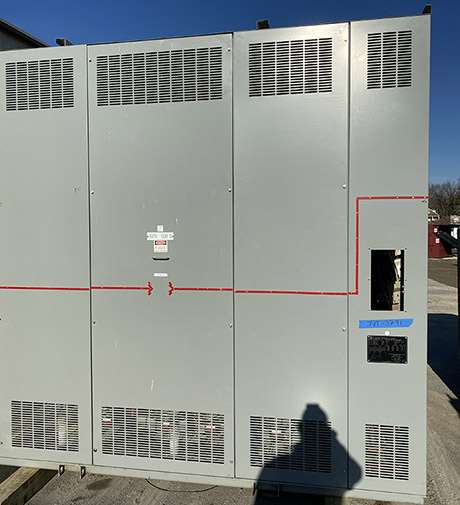 2500/3333 KVA, Pri 4160 D, Sec 480Y/277, 1997, GE, CAST COIL, COPPER, INDOOR:1