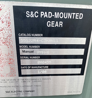600 Amp, S & C, No. PMH-6, 14400 V., CAT. #55122R4-C3K8N11