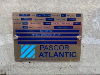 1200 Amp, PASCOR, No. TTT-7, 161000 V, DOUBLE END, ARCING HORN, UNUSED