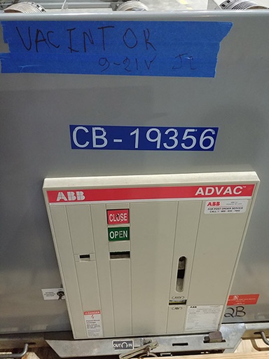 3000 Amp, ABB, ADVAC AA263777XX000UP, 15 KV, 2005, 125 VDC CLOSE & TRIP:1