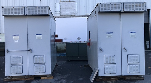 EATON, 4160 V., SWITCHGEAR LINE-UP CONSISTING OF 4 COLUMNS WITH 6 BREAKERS