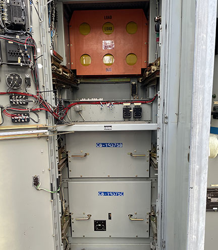 15 KV, 1200 AMP, NEMA 3R GENERAL ELECTRIC POWER VAC SWITCHGEAR LINE-UP