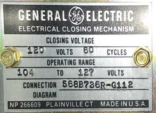 4000 Amp, GE, AKR-7F-100, 480 V., AIR CIRCUIT BREAKER
