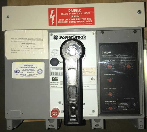 800 Amp, GE, TP88SS, 480 V., AIR CIRCUIT BREAKER