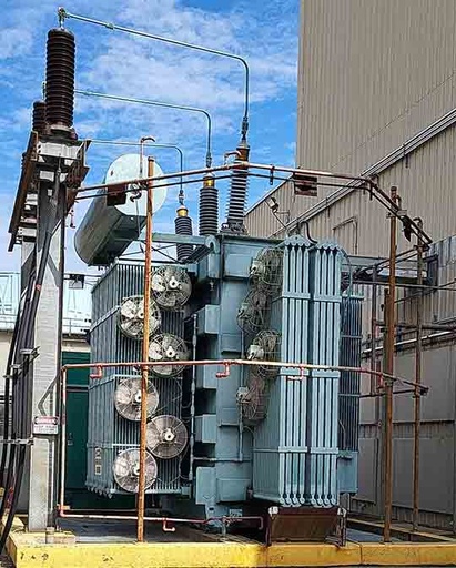 42.2/56.3/70 MVA, Pri 138000GRDY, Sec 13200D GE SUBSTATION TRANSFORMER