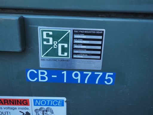 600 Amp, S&C, No. PMH-11, 15000 V, 2021, FUSED PADMOUNT SWITCH