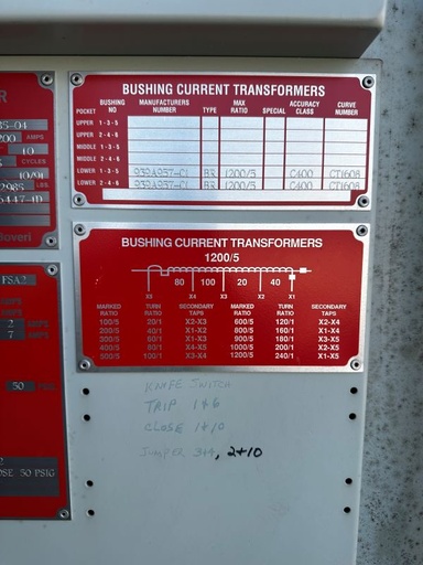1200 Amp, ABB, 72PM 31-12B, 72 KV, SF6 POWER CIRCUIT BREAKER, 31.5 KAIC
