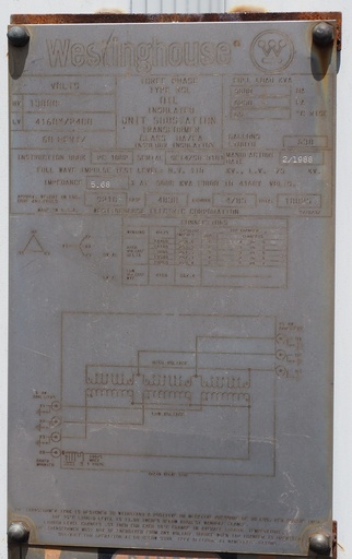 5000/6250 KVA 13800D 4160Y/2400, Westinghouse
