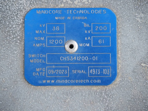 1200 Amp 38 kV Mindcore Hookstick Switches, CHS341200-01, Underhung Mount, Side