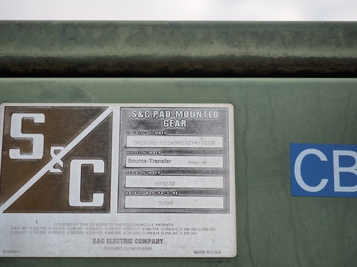 600 Amp 27 kV S&C Padmount Source Transfer Switch, PMH-9, 2 Fused, 2 Non-Fused