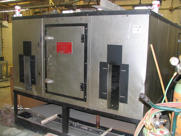 84 W. x 41 H. x 240 L.,,Gehnirch,In-line,Gas Convect,500F,recirc,for vert spdl line,1997