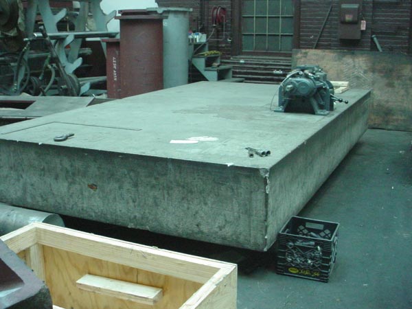 Surface Plate, Rahn, 10'x14' Black-Grey Granite Inspection Plate-20 thick,1970s