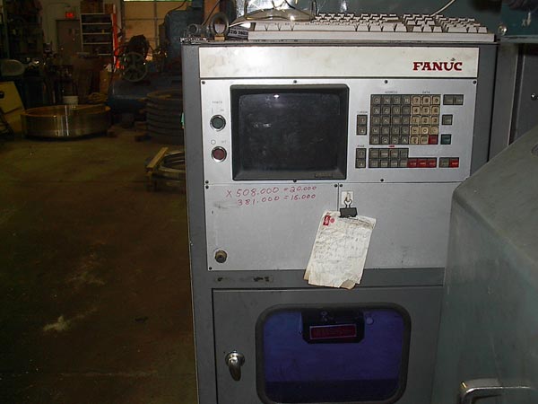 Mazak,PowerMaster,Fanuc 6TB,Flat bed chkr,4-5/8 spdl bore,60HP,Ocagon F-B turret,New 80s