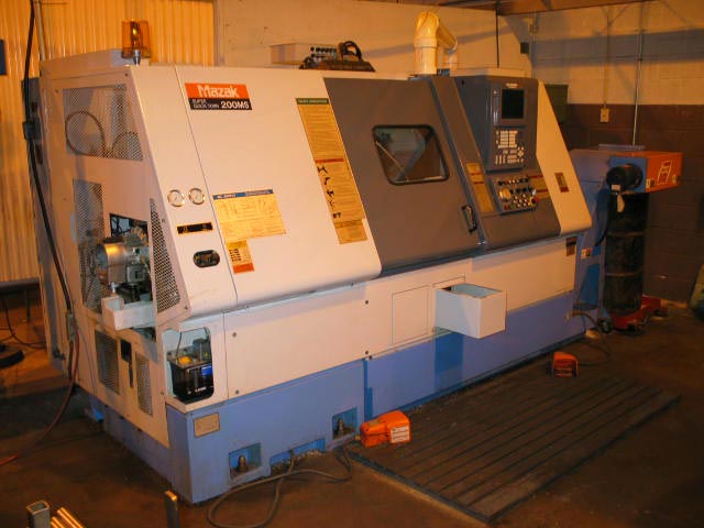 Mazak,Super-Quick T-20, Fusion 640T CNC, sub spdl,live tools,12 Dx21 cc,5k RPM,30HP,2001