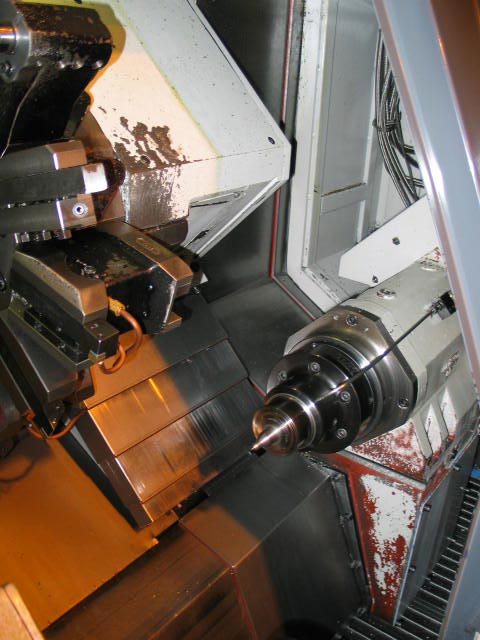 Mazak,Super-Quick T-20, Fusion 640T CNC, sub spdl,live tools,12 Dx21 cc,5k RPM,30HP,2001