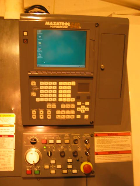 Mazak,Super-Quick T-20, Fusion 640T CNC, sub spdl,live tools,12 Dx21 cc,5k RPM,30HP,2001