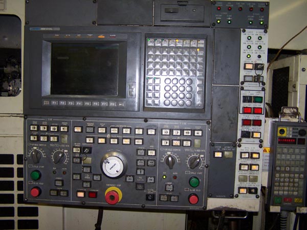 Hitachi-Seiki Hi-Tech Turn 20, Fanuc 10-TF, 8 Chk, 2 1/2 , 18 Dia swing x 10 Z, 3600 RPM, 15 HP, 1-3/4 Bar cap, Chip, A2-6 spindle taper - New 1986